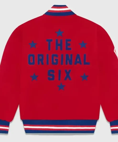OVO Montreal Canadiens Red Wool Varsity Jacket For Men and Women