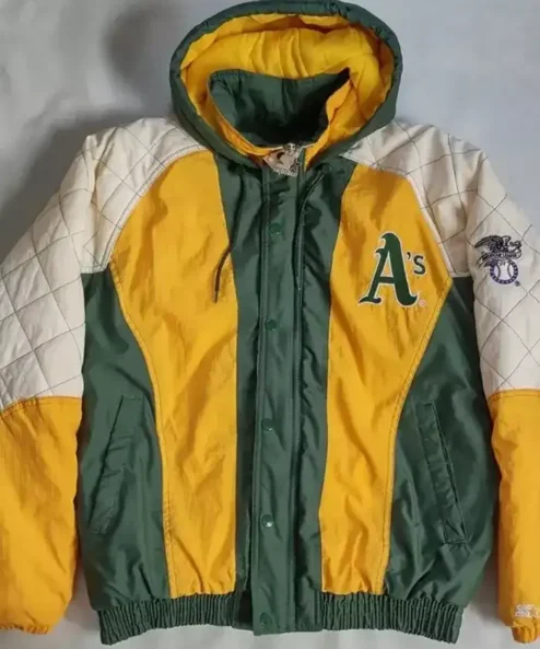 Oakland Athletics 80’s Full Zipp With Hood Winter Jacket