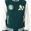 Oakland Athletics Green And White Heritage Baseball Jacket