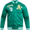 Oakland Athletics Retro Classic Satin Rib Jacket