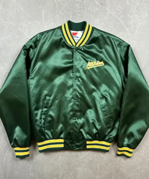 Oakland Athletics Vintage Swingster Green Satin Jacket
