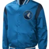 Odie Minnesota Timberwolves Blue Satin Varsity Jacket