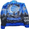 Orlando Magic Blue And Black Leather Jacket Back