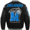 Orlando Magic Mashup Black Varsity Jacket Back