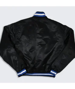 Orlando Magic Vintage Black Satin Varsity Jacket Back