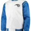 Orlando Magic White And Blue Satin Varsity Jacket