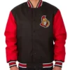 Ottawa Senators Front Hit Poly Twill Black And Red Jacket