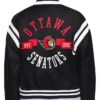 Ottawa Senators Printed Black Letterman Varsity Jacket