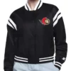 Ottawa Senators Printed Black Varsity Satin Jacket For Men and Women