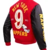 Peanuts Snoopy New York Nappers Varsity Jacket Back