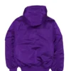 Philadelphia 76ers Purple Bomber Hooded Jacket Back