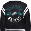 Philadelphia Eagles Black Cropped Varsity Jacket