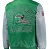 Philadelphia Eagles Chyna Satin Green Varsity Jacket