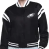 Philadelphia Eagles Cropped Black Varsity Jacket