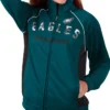 Philadelphia Eagles Edison Green Zip Track Jacket