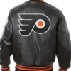 Philadelphia Flyers Black Leather Jacket For Sale