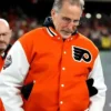 Philadelphia Flyers Orange And White Varsity Jacket For Men and Women