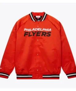 Philadelphia Flyers Satin Orange Varsity Jacket