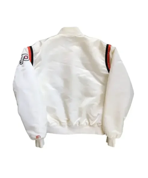 Philadelphia Flyers White Satin Varsity Jacket For Sale
