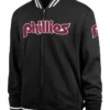 Philadelphia Phillies Black Zipper Bomber Jacket