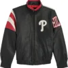 Philadelphia Phillies Vintage Bomber Leather Zipper Jacket