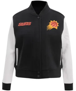 Phoenix Suns Black And White Wool Varsity Jacket