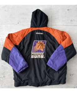Phoenix Suns Starter Full Snap Varsity Hooded Jacket Back