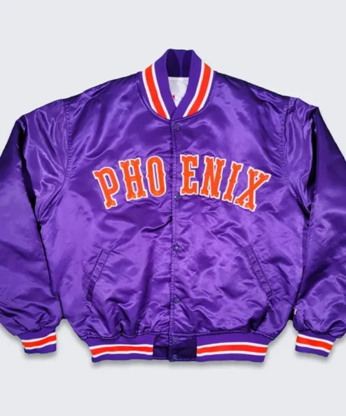 Phoenix Suns Vintage Purple Satin Varsity Jacket