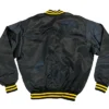 Pirates Black Vintage Satin Varsity Starter Jacket Back