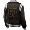 Pittsburgh Penguins Black Vintage Bomber Jacket For Sale