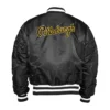 Pittsburgh Pirates Black Ma-1 Satin Bomber Jacket Back