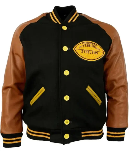 Pittsburgh Steelers 1955 Black and Brown Jacket