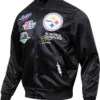 Pittsburgh Steelers Super Bowl Black Satin Jacket