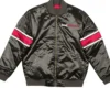 Portland Trail Blazers Black Satin Full Zipper Jacket