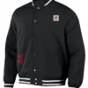 Portland Trail Blazers Black Wool Full Snap Varsity Jacket