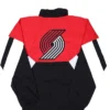 Portland Trail Blazers Black and Red Pullover Jacket Back