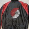 Portland Trail Blazers Vintage Varsity Leather Jacket Back