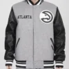 Pro Standard Black and Grey Hawks Varsity Jacket