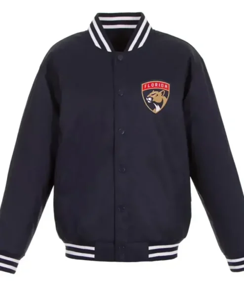 Rath Florida Panthers Front Hit Poly Twill Navy Jacket