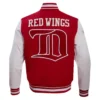 Red And White Detroit Red Wings Letterman Varsity Jacket For Sale