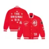 Red Detroit Red Wings Letterman Varsity Jacket