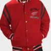Red Wool Detroit Red Wings Letterman Varsity Jacket