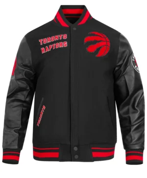 Rudy Toronto Raptors Black Wool Varsity Jacket