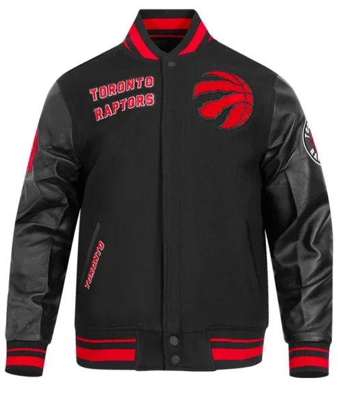 Rudy Toronto Raptors Black Wool Varsity Jacket