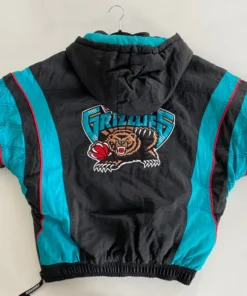 Rutherford Memphis Grizzlies Starter Bomber Hooded Jacket Back