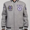 Sacramento Kings Grey Wool Varsity Jacket
