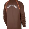 San Antonio Spurs Brown Wool Varsity Jacket Back