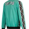 San Antonio Spurs Green Zip Bomber Jacket Back