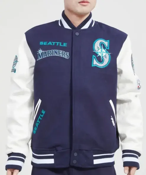 Seattle Mariners Classic Letterman Wool Varsity Jacket