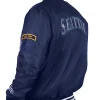 Seattle Mariners Ma-1 Satin Blue Bomber Jacket